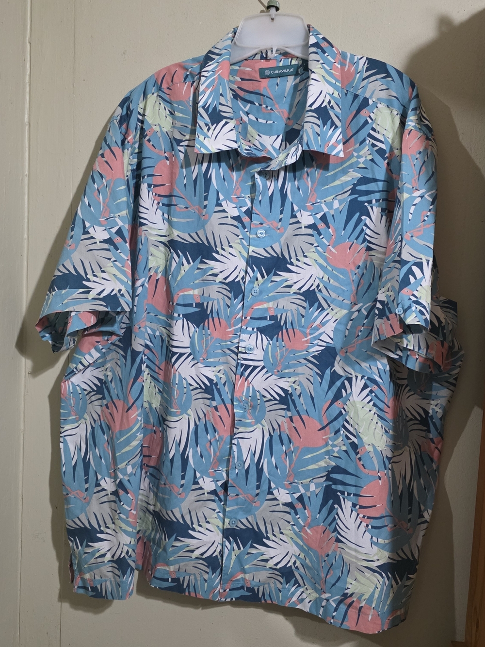 Cubavera Men's Big Talla 3X Tropical Vacation Camp Button Up Shirt